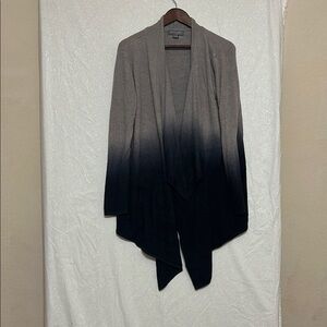 Barefoot Dreams Gray to Black Ombre Cardigan Sweater. Size L/XL